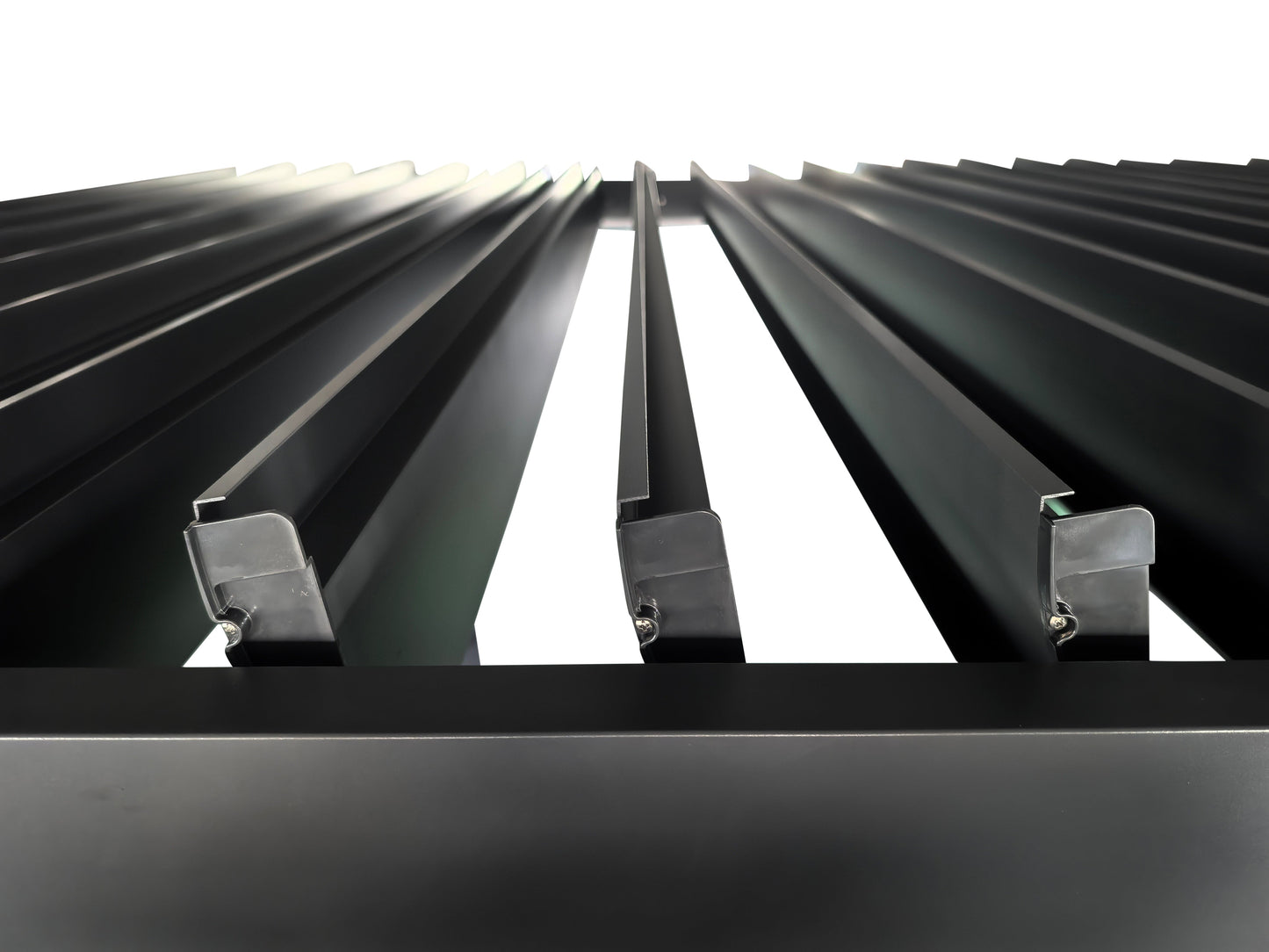 LuxShade™ 3×6m Aluminium Pergola with LEDs, Double-Layered Louvred Roof & Blinds