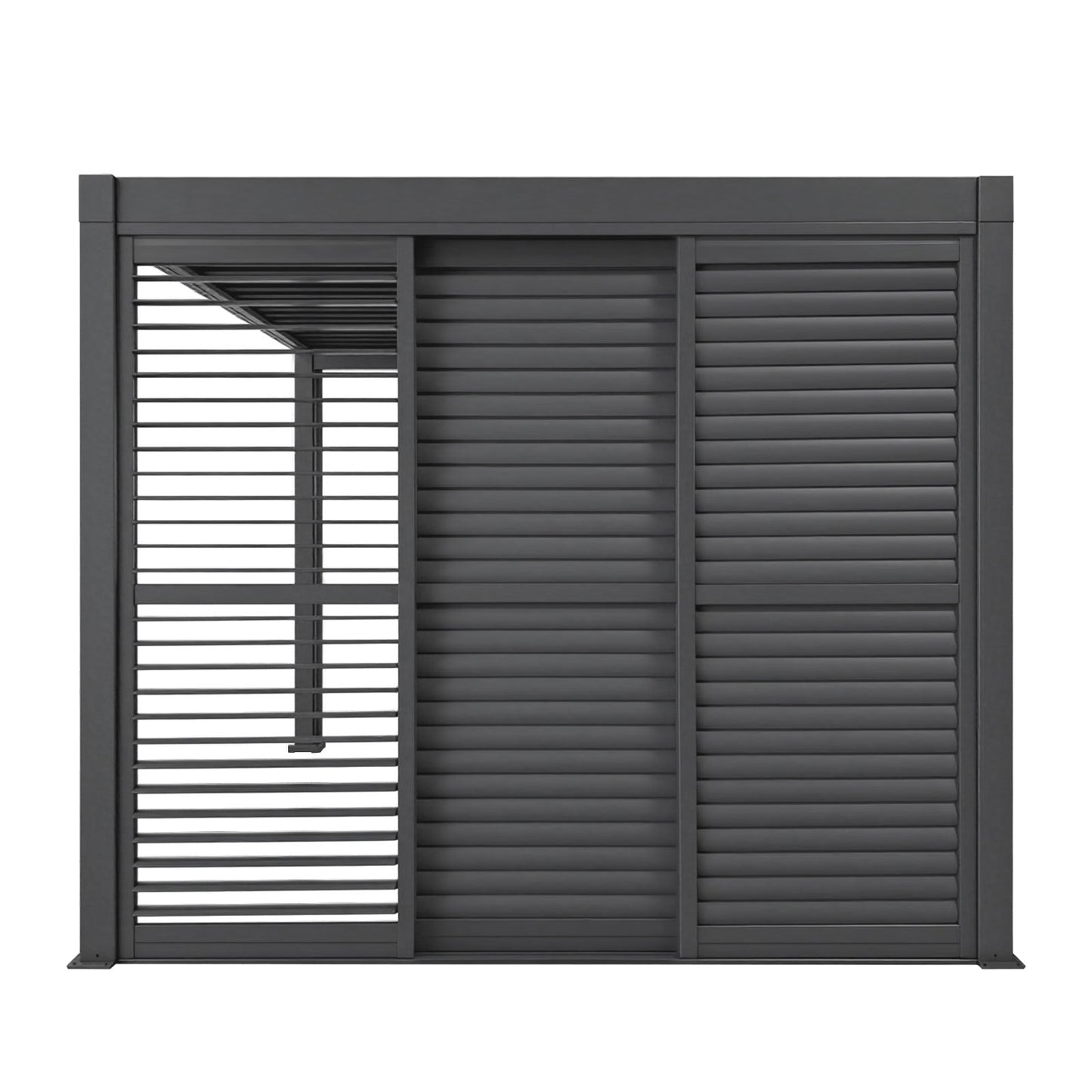 3M Aluminium Shuttered Louvre Sliding Door System – LuxShade™ Pergola Series