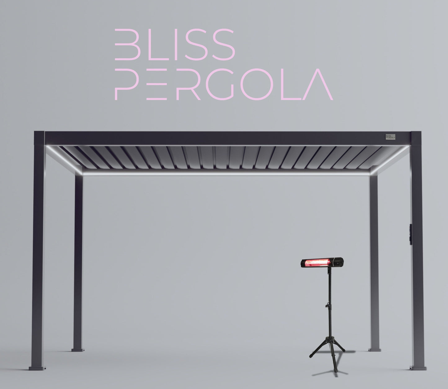 MotaShade™ 3×4m Motorised Aluminium Pergola – Double‑Layer Louvers, LED Lighting