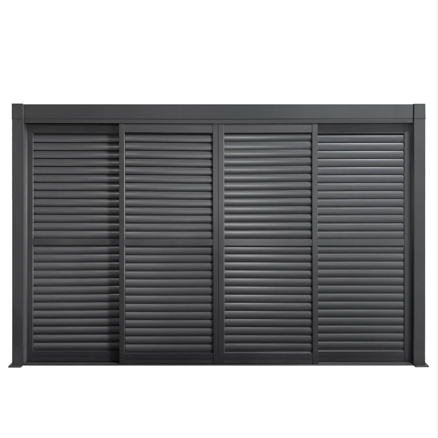 4M Aluminium Shuttered Louvre Sliding Door System – LuxShade™ Pergola