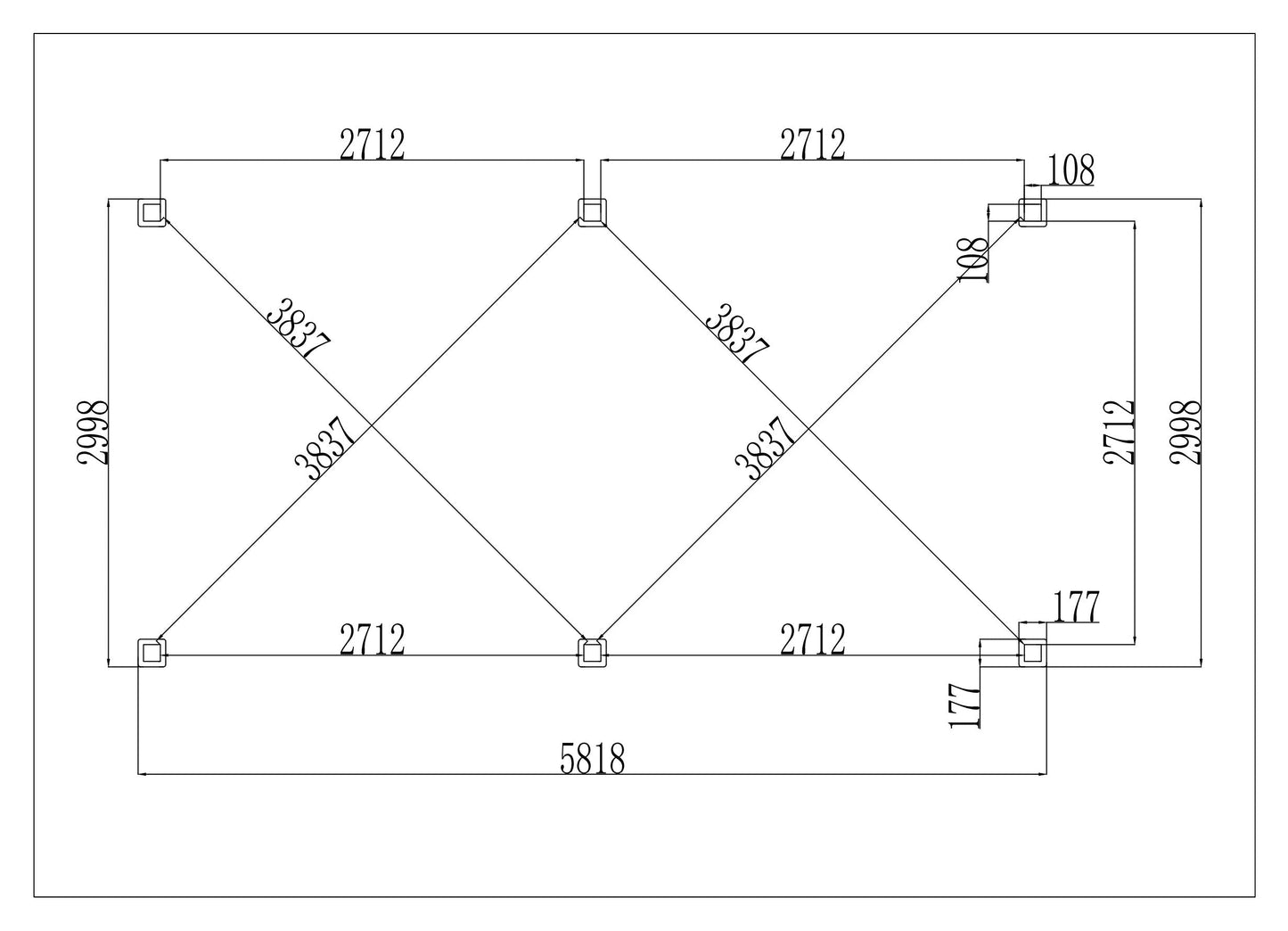 SplitZone™ 3×6m Grey Aluminium Pergola with LEDs, Mid-Beam Louvred Roof