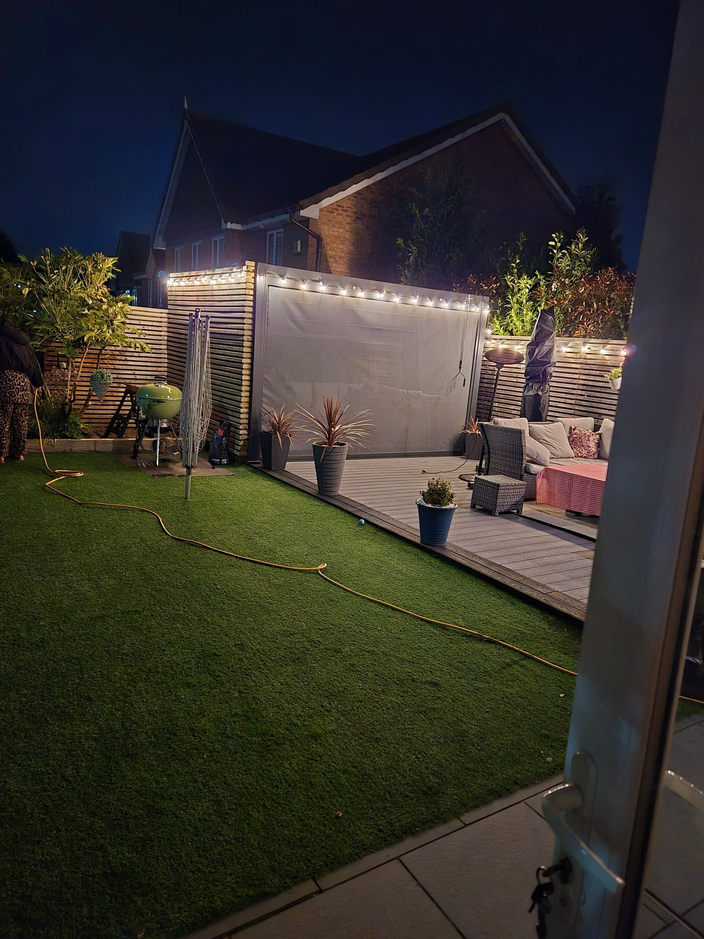 4M Retractable Pergola Side Blind | Pull Down Privacy Windscreen for LuxShade™ Pergola