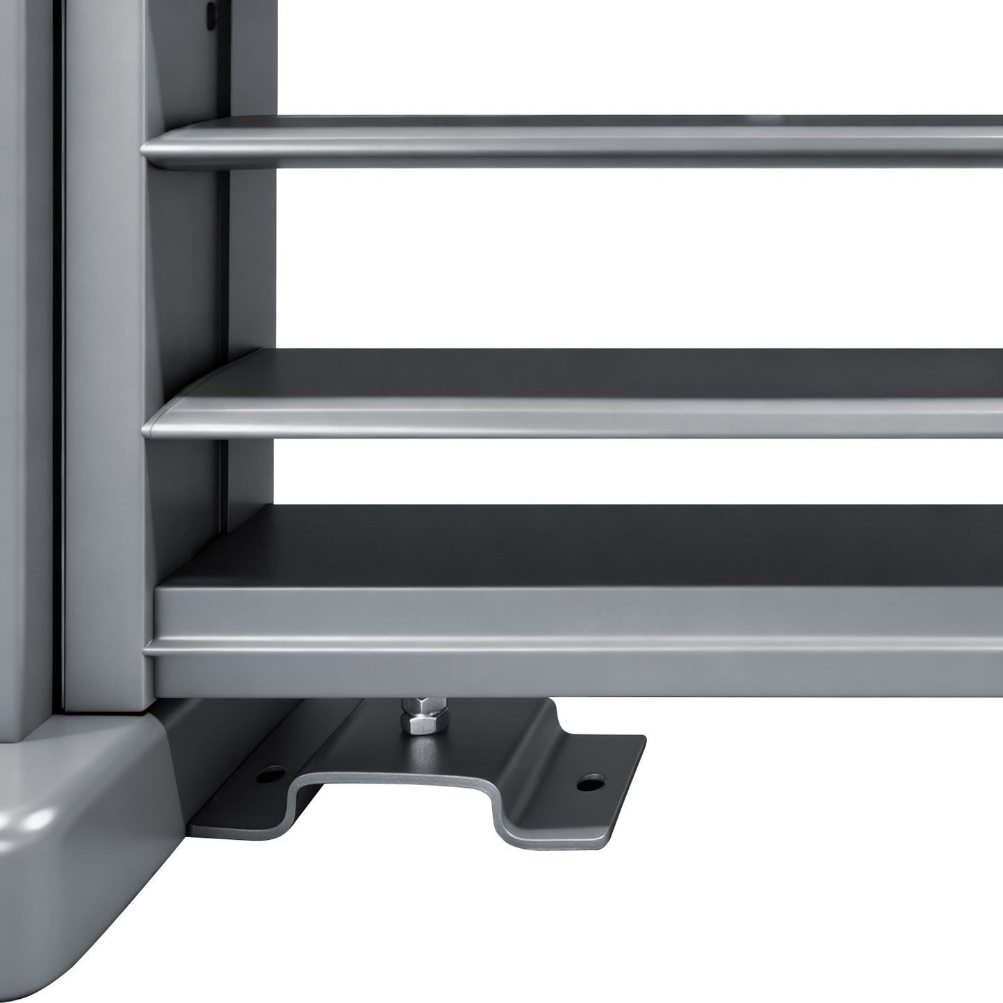 3M Aluminium Shuttered Louvre Side Wall (1m x Three Panels) in Dark Grey
