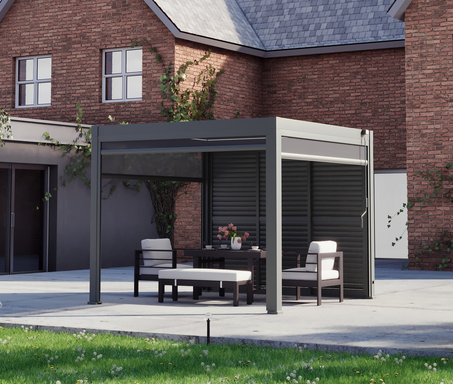 3M Aluminium Shuttered Louvre Sliding Door System