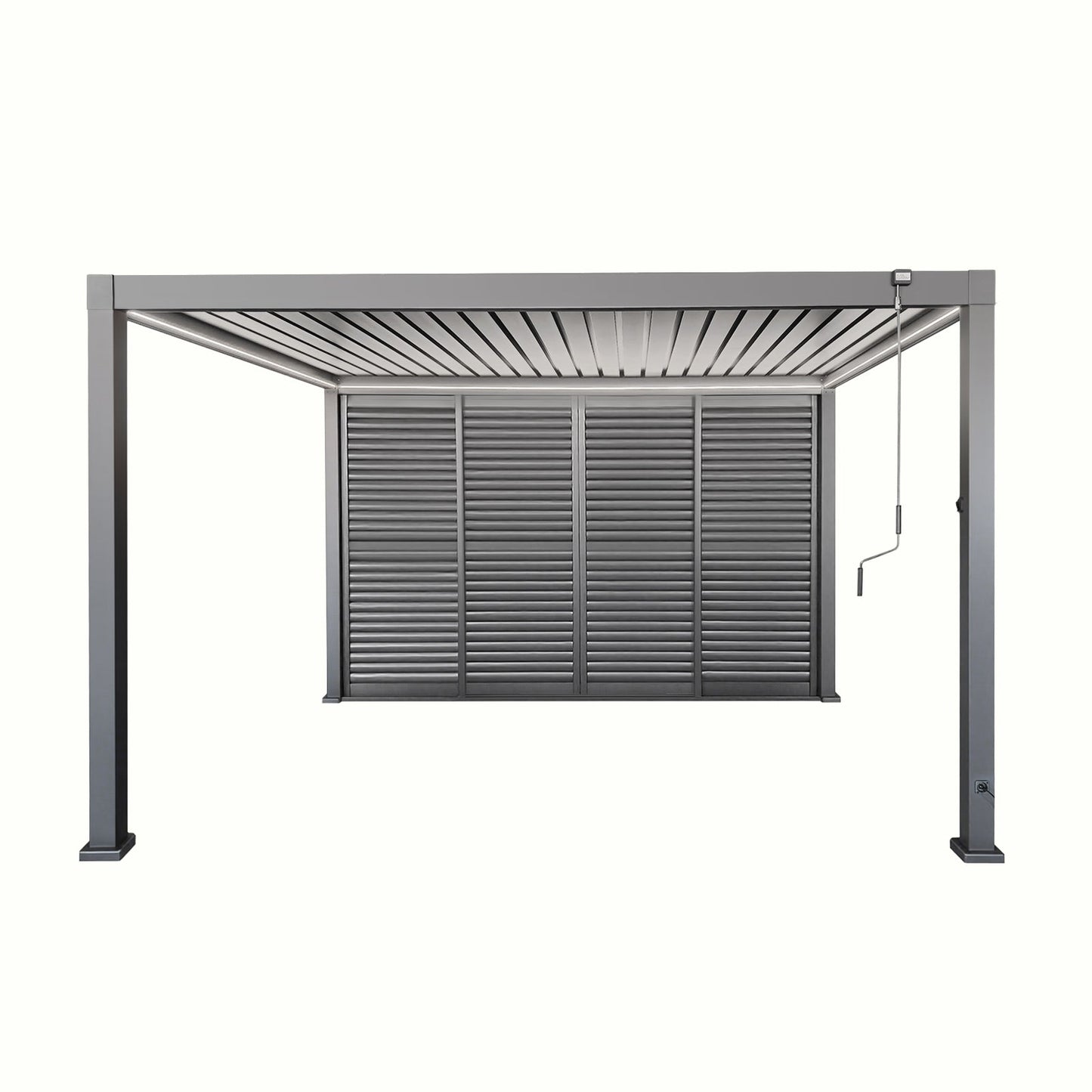 4M Aluminium Shuttered Louvre Sliding Door System – LuxShade™ Pergola