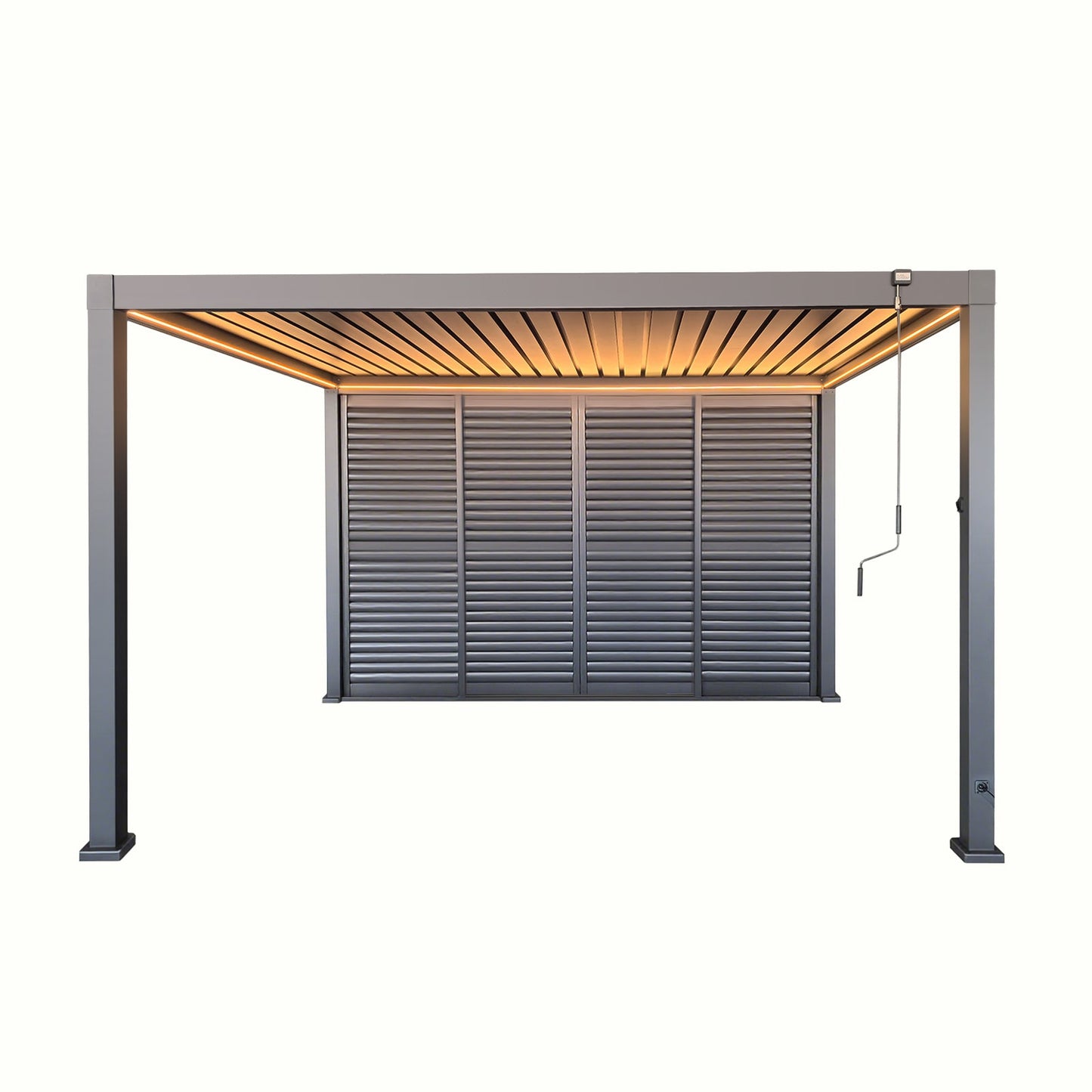 4M Aluminium Shuttered Louvre Sliding Door System – LuxShade™ Pergola