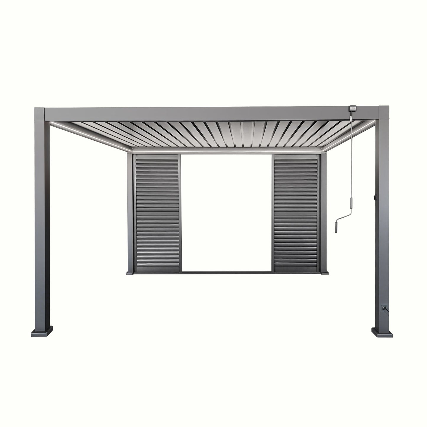 4M Aluminium Shuttered Louvre Sliding Door System – LuxShade™ Pergola