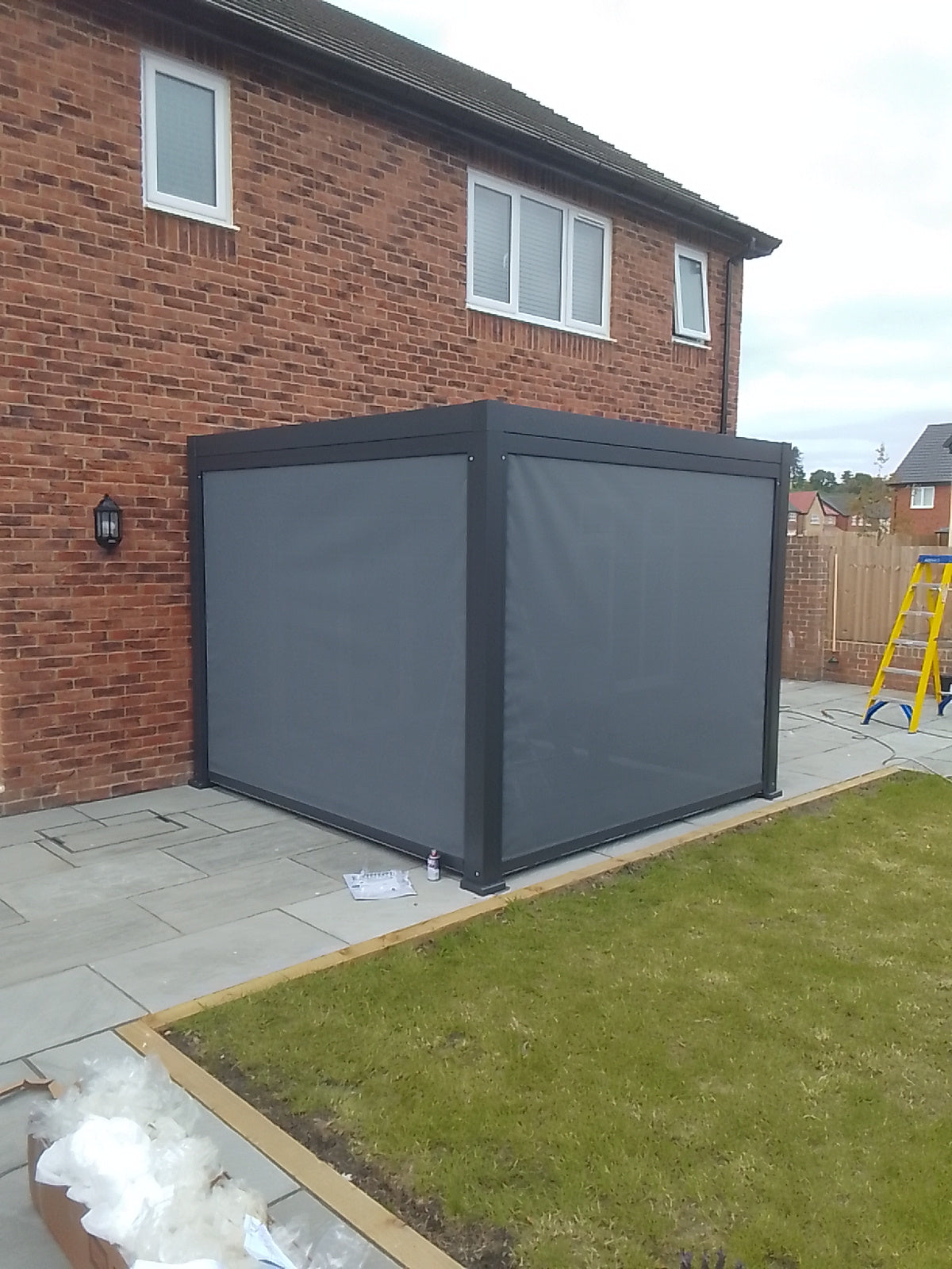 3M Retractable Pergola Side Blind | Pull Down Privacy Windscreen for SplitZone™ Pergola
